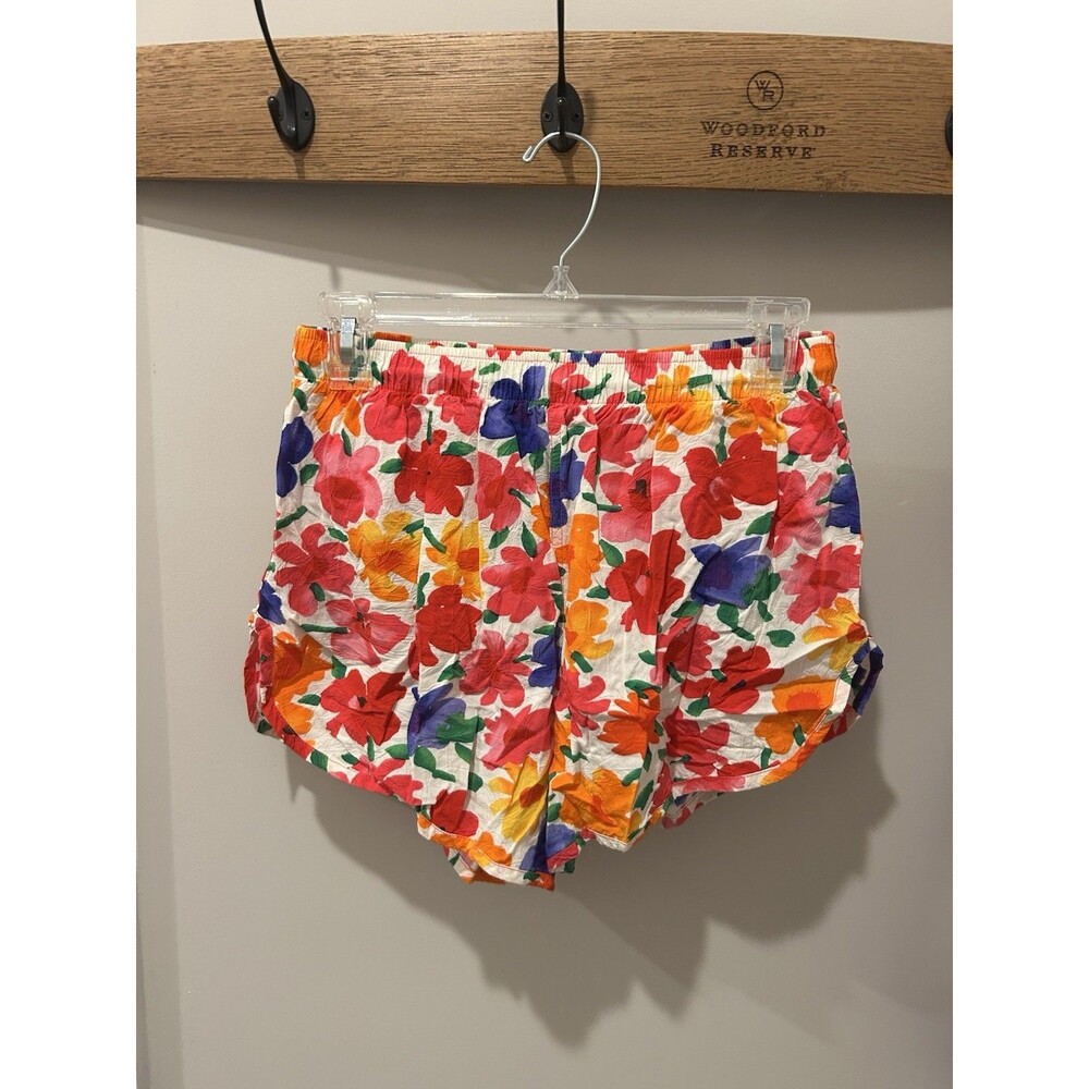 Rare Vintage Cheekers Jams World Floral Watercolor Medium Shorts Brief Liner